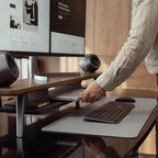 Fenge Dual Monitor Stand Riser, Wooden Desk Shelf with 2-Tier Storage - Image 5