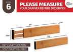 6-Pack Drawer Dividers 2.6-Inch High Dresser Drawer Organizer 16 to 22 Inch - Image 3