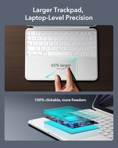 ESR for iPad Air 11 Inch Case with Keyboard M4/M3/M2, Multi-Angle Stand - Image 6