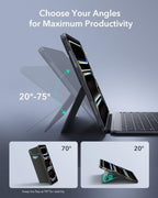ESR for iPad Pro 13 Inch M5/M4 Case with Keyboard, Multi-Angle Stand - Image 5