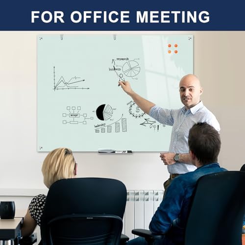 TSJ OFFICE White Board for Wall - 48" x 36" White Glass Board 4 X 3 FT - Image 6
