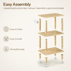 HOOBRO 3-Tier Printer Stand Solid Wood Legs - Image 6