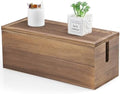 Large Cable Management Box, Burnt Wood Cord Organizer Box for Desk, Floor, Office to Hide Extension Cords Power Stripes Surge Protectors Chargers Wires by Bivvclaz