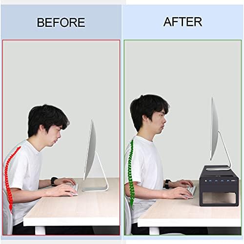 Vaydeer 2 Tiers Dual Monitor Stand Aluminum Monitor Riser with Wireless Charging and 4 USB 3.0 Hub Ports Metal Strong&Sturdy for PC Monitor Laptop Computer TV Printer Space Saving Desk Organizer - Image 4