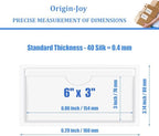 Origin-Joy 35 PCS Self Adhesive Index Card Pockets with Top Open, Clear Plastic Label Holder for Cards of Note, Library and Business, Adhesive Label Pockets & Card Holder (6 x 3 inch) - Image 2
