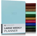 Gallery Leather Large Weekly Planner 2026-2027 Caribbean Aqua by GalleryLeather