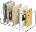 SANRUI Acrylic Desk File Organizer, 8 Slot Clear Magazine File Holder by SANRUI