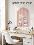 Large Arched Felt Bulletin Board 35.4''×23.6'', Pink - Image 6
