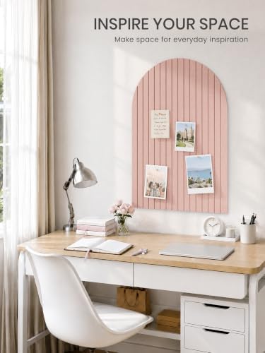Large Arched Felt Bulletin Board 35.4''×23.6'', Pink - Image 6