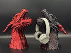 Dragon Headphone Stand, Dragon Headphones Holder, Dragon Statue, Gamer Gift, 15" Tall, Headphones Stand for Gamers (Black & Red Nebula, Large (15" Tall)) - Image 3