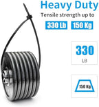 XINGO 18 Inch Black Large Zip Ties Heavy Duty 300 PACK, 330 LBS Ultra Exclusive Strong Plastic Wire Ties, Large Cable Ties Extra Long Tie Wraps For Indoor and Outdoor Use - Image 3