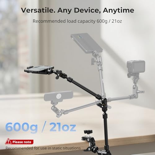 SMALLRIG 22" Magic Arm Clamp, Overhead Phone Mount Holder Stand, Camera Arm - Image 2