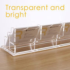 SANRUI Acrylic Business Card Holder, Clear Desk Card Display Stand 6 Slot - Image 6