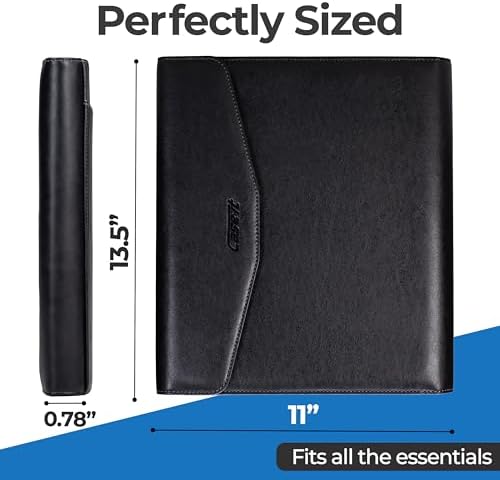 Case-it Padfolio | Letter Size | 1-Inch O-Ring Binder | LL-PRO-35 Black - Image 4