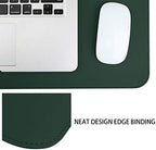 Desk Mat, Waterproof Desk Pad Protector, Eco-Friendly Natural Cork & Leather Double-Sided Office Desk Mat Mouse Pad, Smooth Surface Soft Desk Writing Mat for Office Home Work Game (Green, 35x18Inch) - Image 3