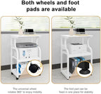 Natwind 3 Tier Printer Stand, 19.7"x15.7", with Charging Station,White - Image 5