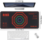 Mouse pad - Evangelion-Inspired AT Field Core Design, Large 35.4"x15.7", Octagonal Sci-Fi Graphics - Image 3
