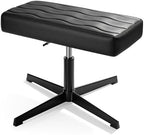 VECELO Under Desk Footrest, PU Ergonomic Foot Rest with Comfort Padding, Height Adjustable for Relieving Leg Pain, Stiffness, and etc, Black by VECELO
