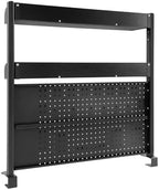 2-Tier Clamp on Desk Organizer Shelf with Pegboard Desktop Storage - Image 5
