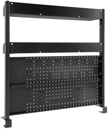 2-Tier Clamp on Desk Organizer Shelf with Pegboard Desktop Storage - Image 5