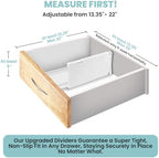 RAPTUROUS White Expandable Drawer Dividers (5" Tall, 13"-22" Long, 10 Pack - White) - Image 5