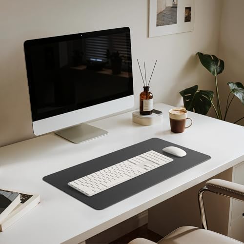 Jotsome Leather Desk Pad Mat, 24" x 14", Black - Image 4