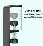 INLDY Under Desk Drawer, Desk Side Storage, Hanging Desks Organizer, Clamp On Mesh Metal Desks Organizer for Office and Home (Black) - Image 5