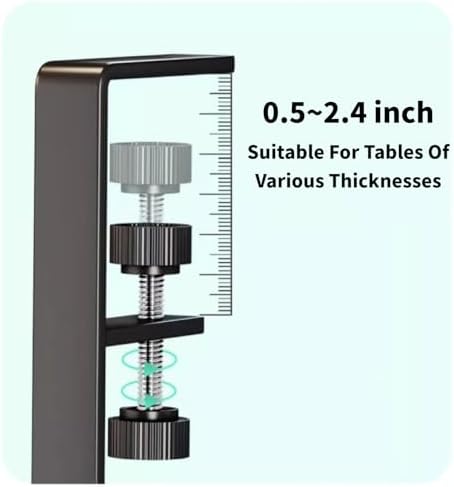 INLDY Under Desk Drawer, Desk Side Storage, Hanging Desks Organizer, Clamp On Mesh Metal Desks Organizer for Office and Home (Black) - Image 5