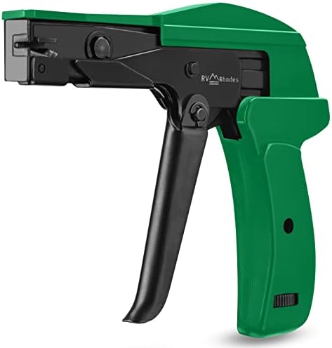 42711 Zip Tie Gun/Cable Tie Install Tool, Adjustable Tension with Built-In Cutter, for Nylon Ties up to 1/4”- Green - Image 7