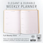Gallery Leather Large Weekly Planner 2026-2027 Acadia Deep Red - Image 2