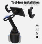 Charchendo Adjustable Extendable Cup Holder Tablet Stand - 4-12.9 inch Tablet & Phone Mount, Non-Slip Secure Clamp, for Car/Truck, Fits iPad Pro/Air/Mini, Samsung Galaxy Tab - Image 7