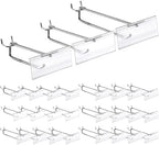 Thyle 30 Pcs Metal Scan Hook with Label Holder for 1/8" to 1/4" Pegboard, Peg Board Hooks with Price Tag, Pegboard Wall Accessories for Home Garage Retail Display Supplies (4,6,8 Inch) by Thyle