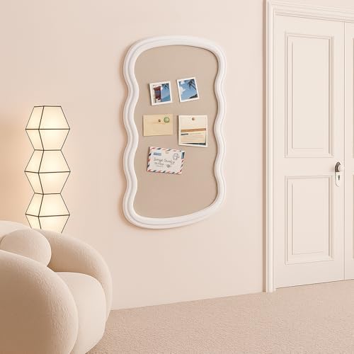 Wonderjune Linen Display Pinboard, Wavy, 24" X 36", Cream White - Image 2