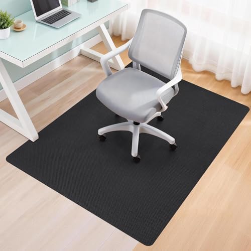 Office Chair Mat for Hard Floors,40"x48" Anti-Slip Waterproof Hardwood Floor Chair Mat,Heavy Duty Floor Protector Rolling Chairs for Home Office(Black) by Higoom