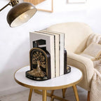 Tree of Life Bookends, Black Gold 2 Non-Skid Heavy Decorative Bookends for Shelves Or Bookcase, Elegant Bookends for Library Office Decor, Home Décor Gift - Image 5