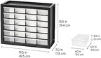 IRIS USA 24-Drawer Plastic Storage Cabinet, Teacher Toolbox, Garage, Black - Image 3