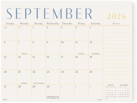 Jotsome Large Desk Calendar 2026-2027, Academic Desk Calendar by Jotsome