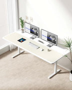 YSAGi Leather Desk Protector, Office Mat, Large Mouse Mat, Non-Slip PU Leather Blotter, Laptop Desk Mat, Waterproof Writing Pad for Office and Home(Cream, 63" x 17.2") - Image 3