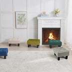 BRIAN & DANY Small Foot Stool, Leather Foot Stools with Legs, Stable Small Footstool for Living Room, Charcoal Gray - Image 7