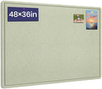 Large Cork Bulletin Board 48" x 36", Felt Pin Board, Sage Green by Hrrtyueg