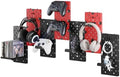 PEGZONE Controller and Headphone Holder Wall Mount, 7pcs, Black & Red by Pegzone