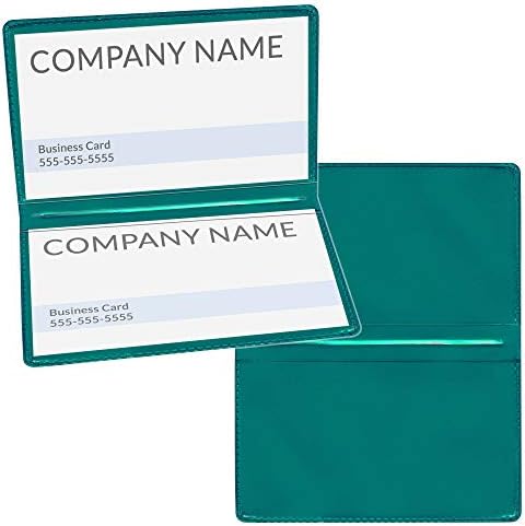 StoreSMART - Metallic Green Folding Business Card Holders - 50 Pack - Polypropylene Plastic (RPP2915MG-50) by StoreSMART