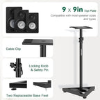 Vondynote Pair Studio Monitor Stands 32.6"-50.9" Base Floor Speaker Stands - Image 2