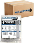 Kable Kontrol Cable Zip Ties, 4 Inch, 40000 Pcs, 18lbs Test, Gray by KABLEKONTROL%C2%AE