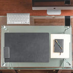 Dacasso Black Leather 34" x 20" Desk Mat Without Rails - Image 3