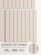 Bumusty 48"x 36" Large Felt Bulletin Board Tiles, Oatmeal - Image 3