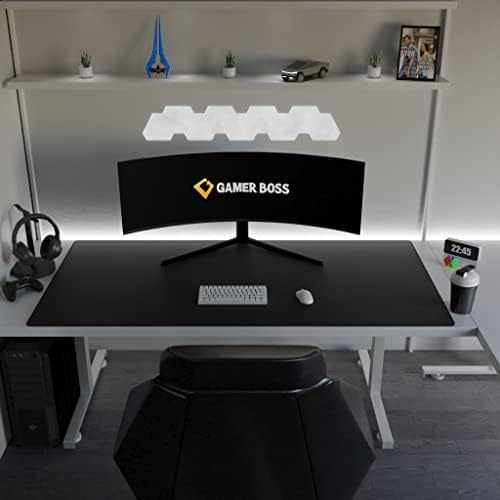 Gamer Boss - Gaming Mouse Pad - 72 x 36 Inches - 4mm Thick with Stitched Edges, Non-Slip Rubber Base, Premium Cloth Mousepad, Desk Mat for Laptop, Keyboard, Computer & PC (Mammoth, Black) - Image 3