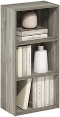 Furinno LUDER 3-Tier Book Shelf, Open Shelves Bookshelf, French Oak by Furinno-FitsYourSpaceFitsYourBudget