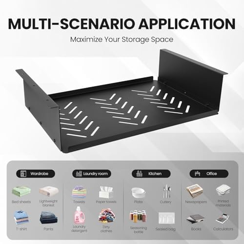 17.3-inch Under Desk Shelf - Under Desk Storage Shelf - Image 4