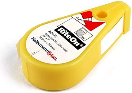 HellermannTyton RO514 Rite-On Self-Laminating Label Dispenser, 0.75" X 0.375" X 1.25", Vinyl, White (Pack of 200) by Hellermann+Tyton